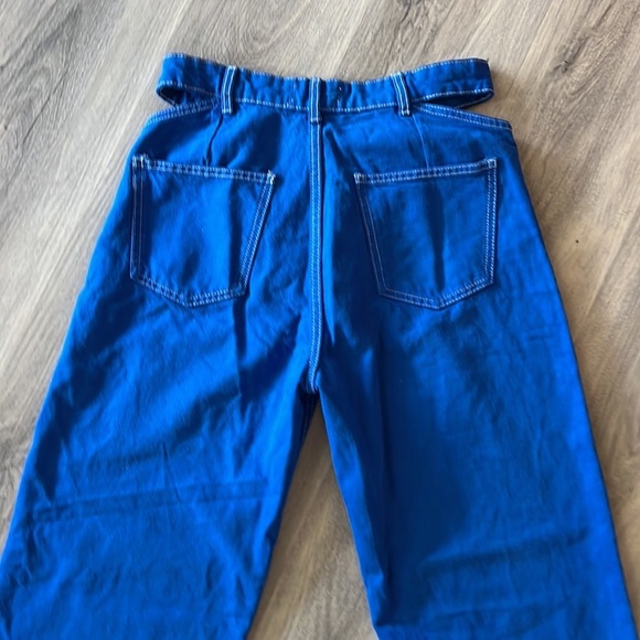 Zara The Mel Pants bright blue size 10 - Picture 8 of 9